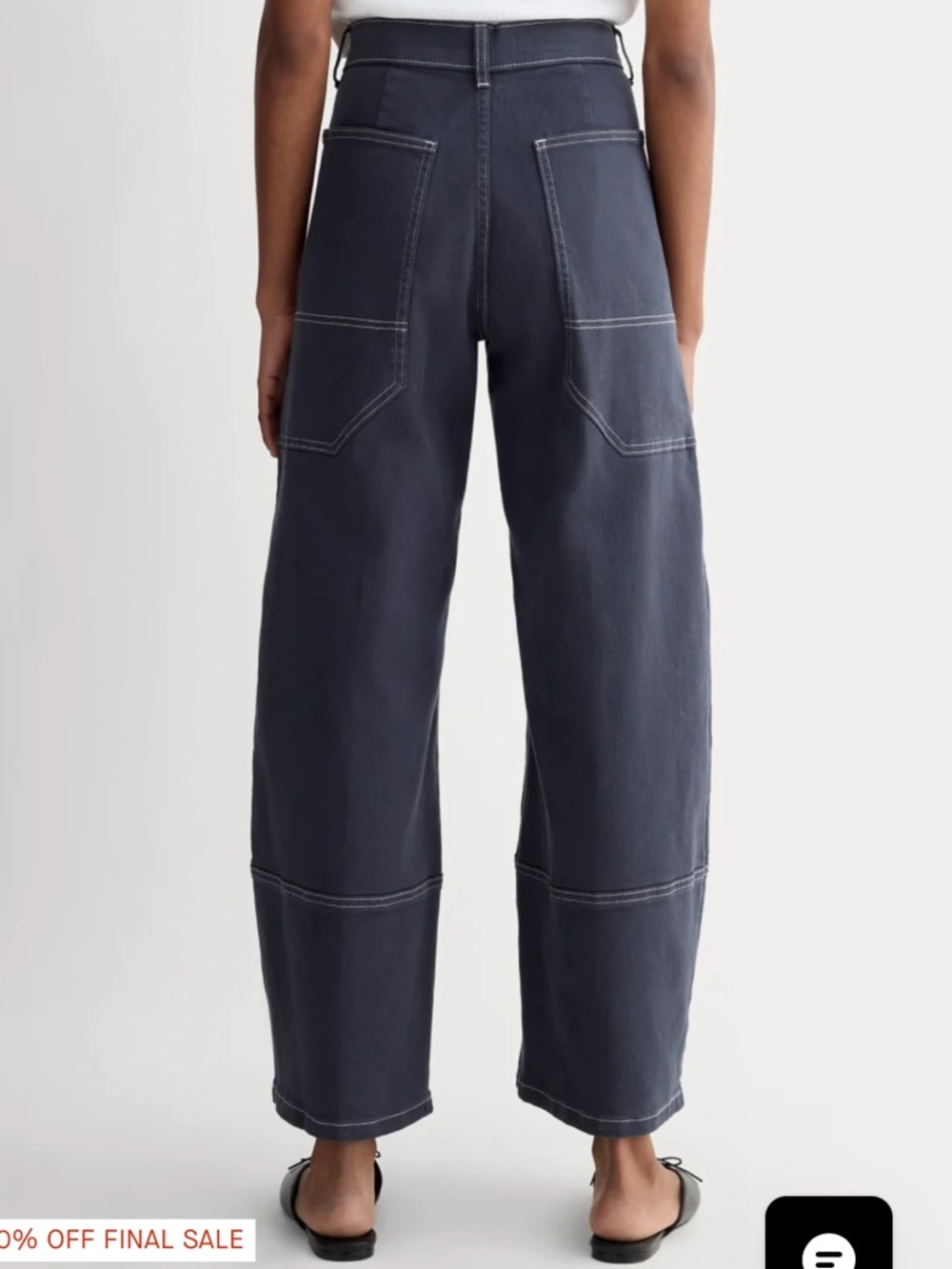 Everlane The Gardener Pant Blue Size 27R - Picture 2 of 5